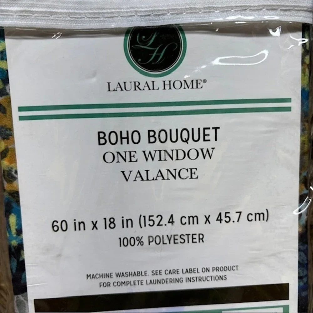 Laural Home Boho Bouquet Floral Window Valances 60 X 18 One Valance Per Package